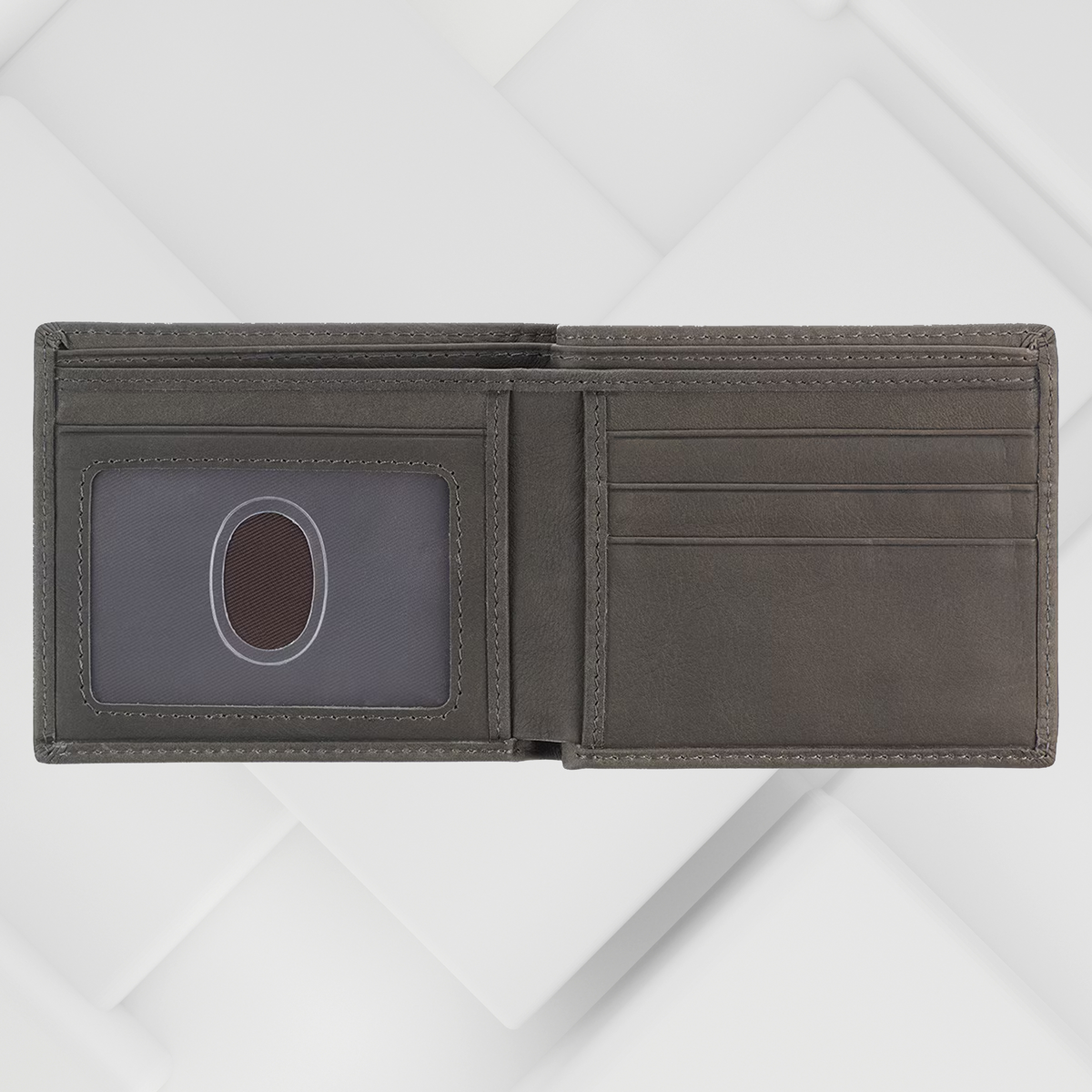 Salt Of The Earth Gray Genuine Leather Wallet - mens wallet by Christian Art Gifts