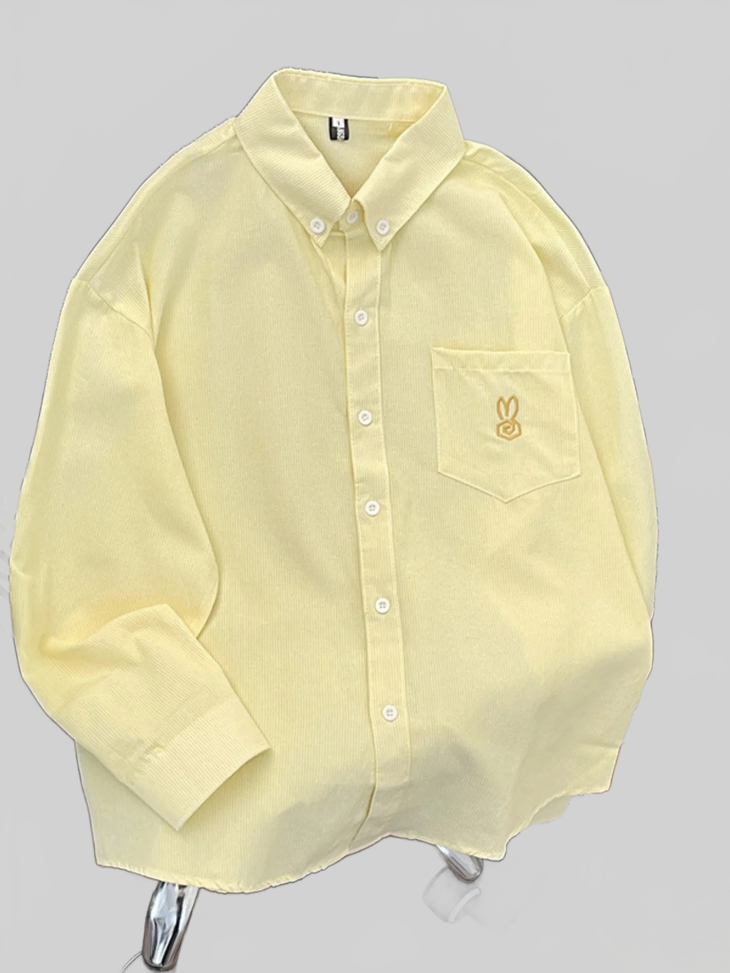 Men's Pocketed Long Sleeve Button-Up Shirt, M–3XL