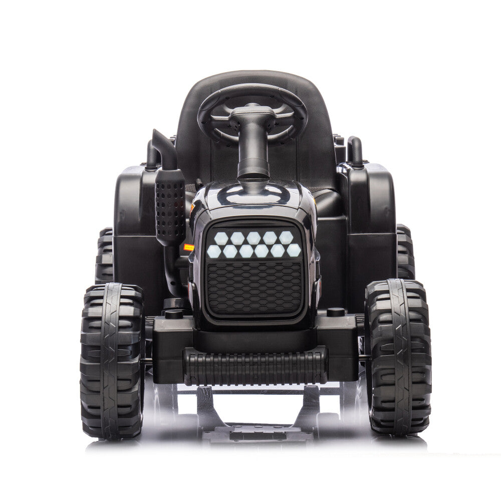 24V Battery-Powered Electric Ride-On Tractor with Trailer and Dual 200W Motors