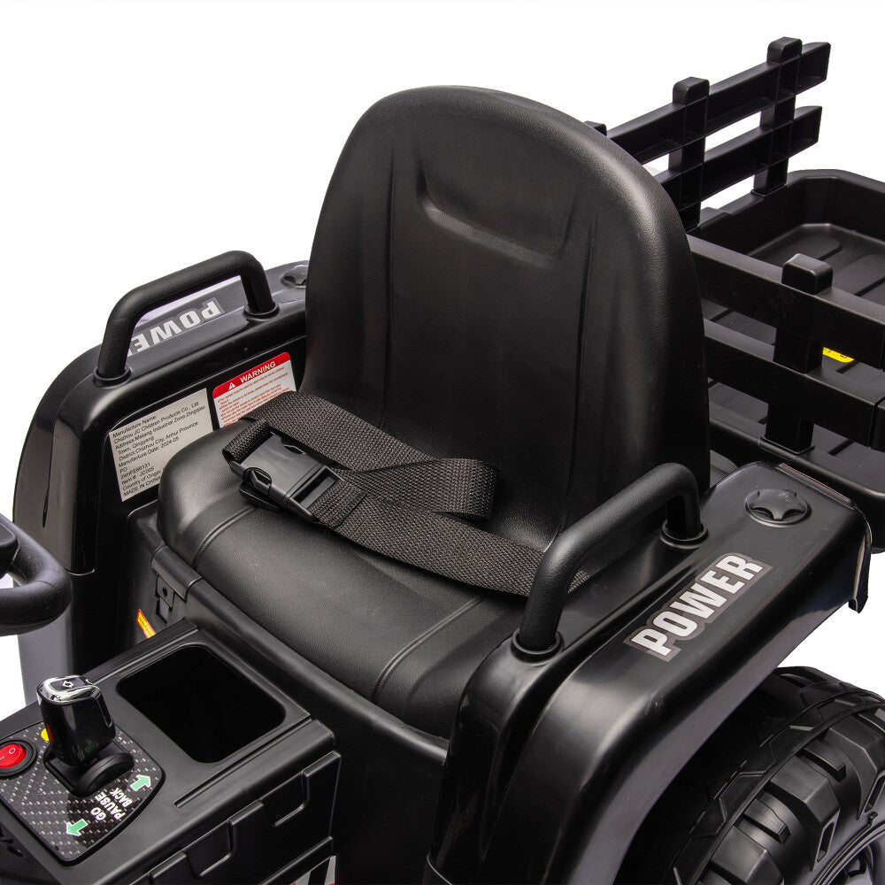 24V Battery-Powered Electric Ride-On Tractor with Trailer and Dual 200W Motors