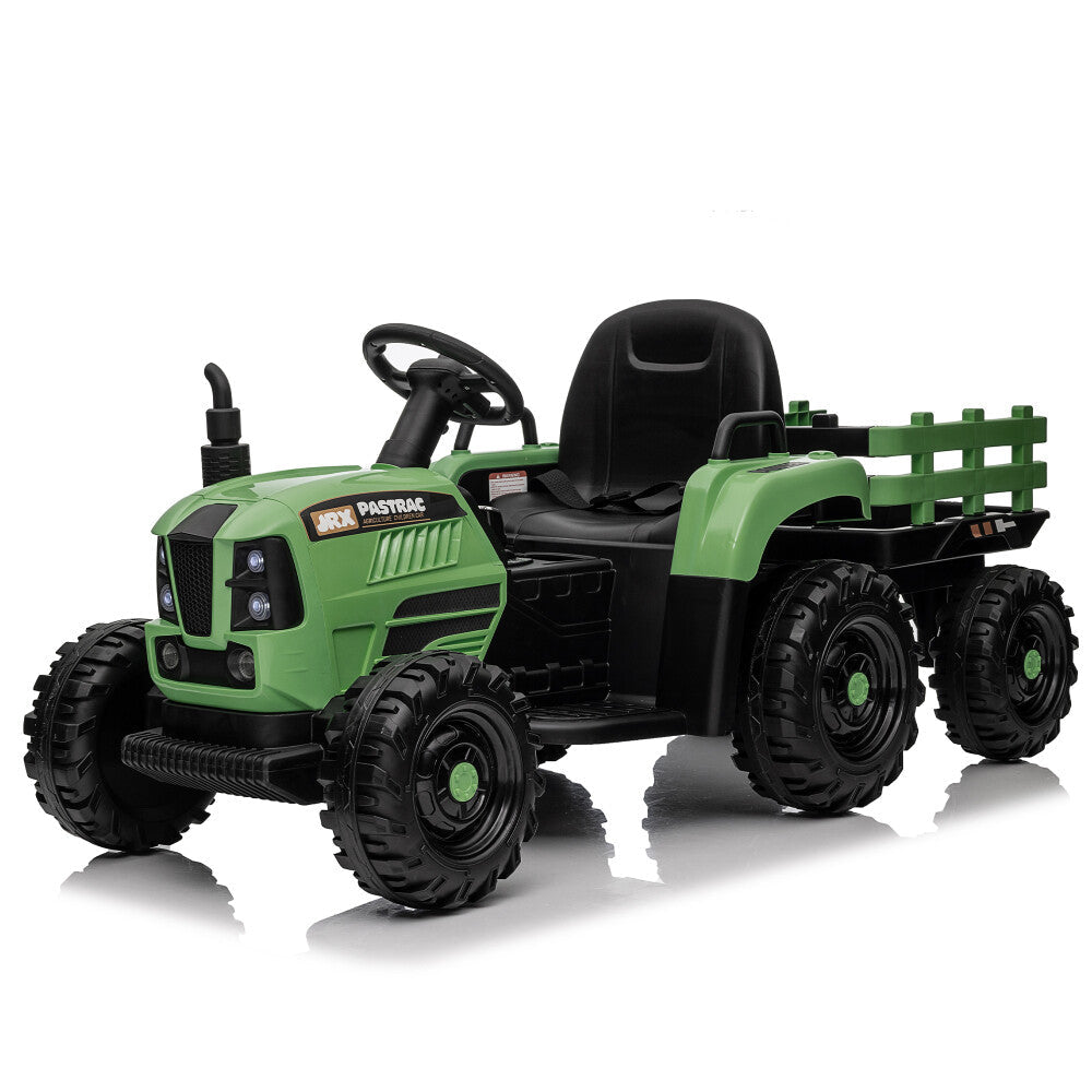 Kids Ride-On Tractor with Trailer, 3-Speed Adjustable Power and MP3 Display