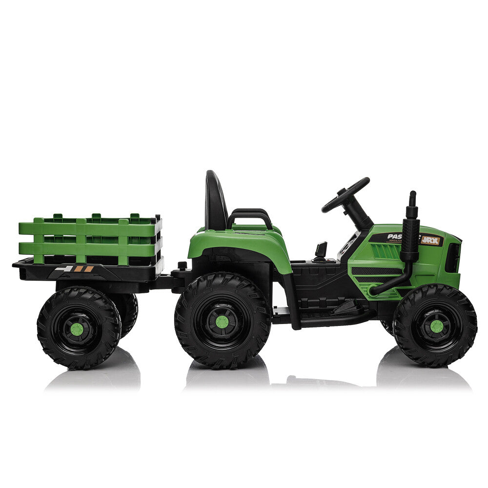 Kids Ride-On Tractor with Trailer, 3-Speed Adjustable Power and MP3 Display